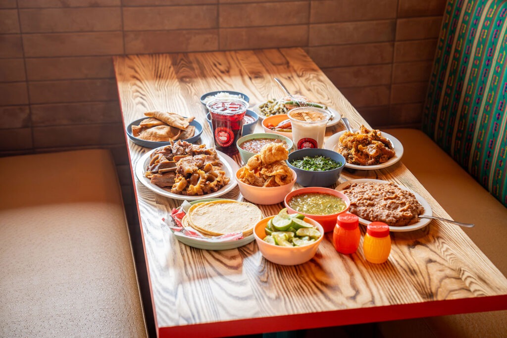 Food from Carnitas Uruapan